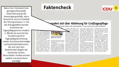 Diskussion zur Großtagespflege und Faktencheck zu Aussagen von Peter Ostendorf (Gruppe SPD/FDP) - 