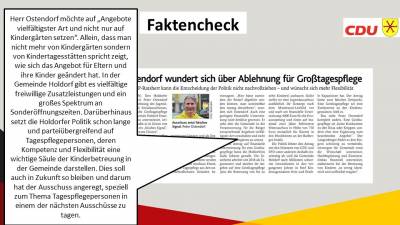 Diskussion zur Großtagespflege und Faktencheck zu Aussagen von Peter Ostendorf (Gruppe SPD/FDP) - 